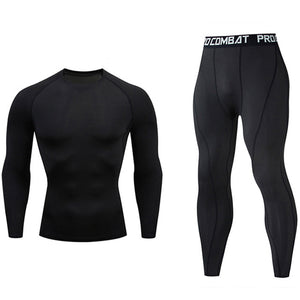 New Compression Men's Sport Suits Quick Dry Running sets Clothes Sports Joggers Training Gym Fitness Tracksuits Running Set