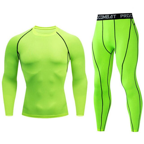 New Compression Men's Sport Suits Quick Dry Running sets Clothes Sports Joggers Training Gym Fitness Tracksuits Running Set