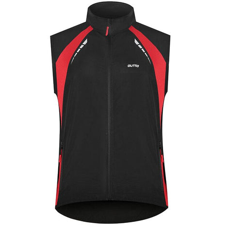 Outto Men's Windproof Cycling Vest Reflective Wind Vest Light Running Mtb Sleeveless Gilet