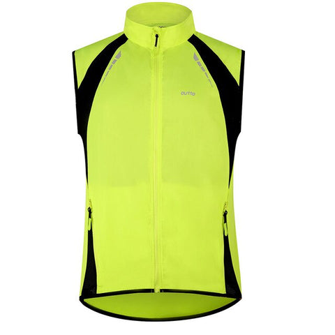 Outto Men's Windproof Cycling Vest Reflective Wind Vest Light Running Mtb Sleeveless Gilet