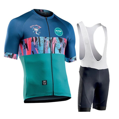 Northwave Summer Cycling Jersey Men Short Sleeve Set Maillot bib shorts Bicycle Clothes Sportwear Shirt Clothing Suit NW