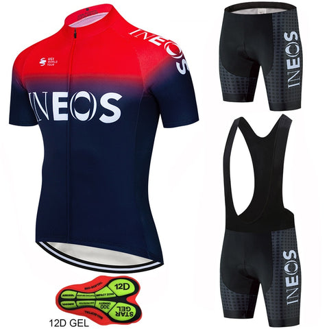 World Champion Team INEOS cycling jersey 12D gel pad bike shorts set MTB  Ropa Ciclismo summer bicycling Maillot wear