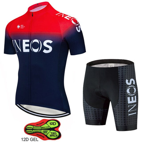 World Champion Team INEOS cycling jersey 12D gel pad bike shorts set MTB  Ropa Ciclismo summer bicycling Maillot wear