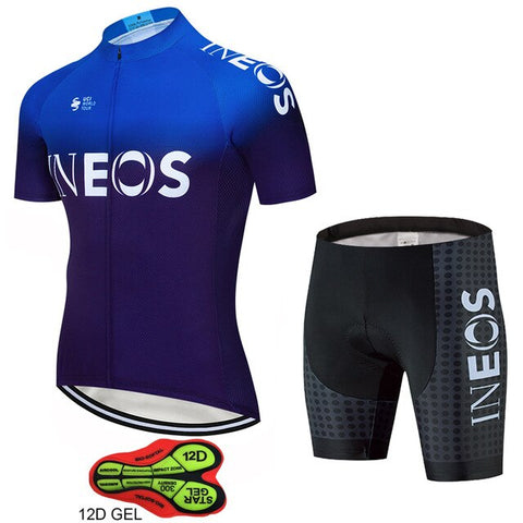 World Champion Team INEOS cycling jersey 12D gel pad bike shorts set MTB  Ropa Ciclismo summer bicycling Maillot wear