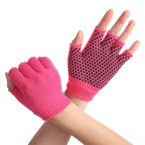 1pair Hand Protector Sports Half Finger Body Building Weightlifting Workout Riding Breathable Yoga Gloves Fitness Non Slip