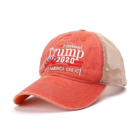 Baseball Cap Cartoon Embroidered Trump Hat Headwear Outdoor Summer Sports Wear With Adjustable Back Closure TD01