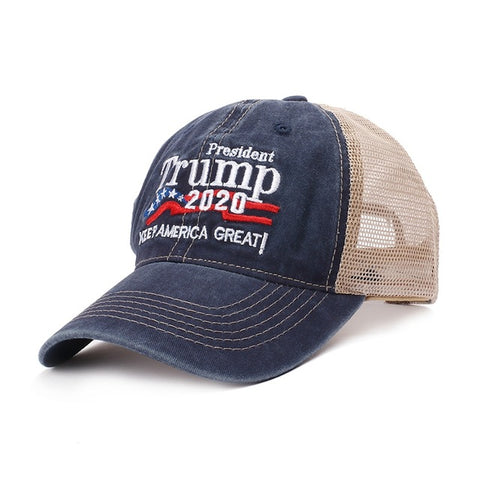 Baseball Cap Cartoon Embroidered Trump Hat Headwear Outdoor Summer Sports Wear With Adjustable Back Closure TD01