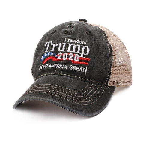 Baseball Cap Cartoon Embroidered Trump Hat Headwear Outdoor Summer Sports Wear With Adjustable Back Closure TD01