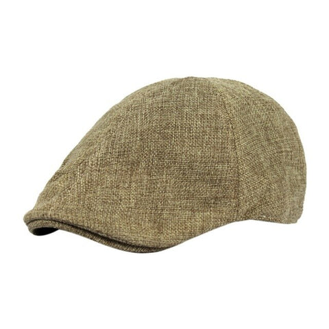 Running Cap Classic Glof Hat Gentlemen breathable retro duck hat Men cap Hat British wind coarse linen beret Sports Hat