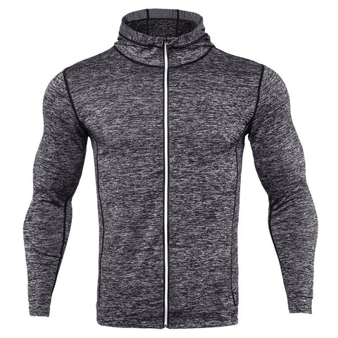 2018 Running hooded Jacket Men Breathable Quick-Drying Running Jersey Coat Outdoor Sports Hiking Hooded Sport Top