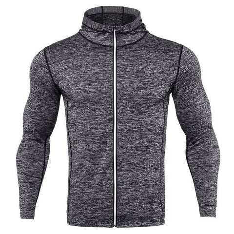 2018 Running hooded Jacket Men Breathable Quick-Drying Running Jersey Coat Outdoor Sports Hiking Run Hooded Sport Top