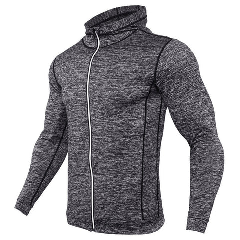 Mens Sports Hooded Jacket Long Sleeves Autumn Winter Sweater Men Long Sleeves Hoody Hooded Sweatshirts Mens Streetwear Outwear