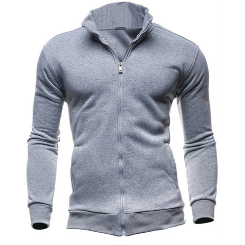 Men Sportswear Running Jacket Autumn Sports Clothes Hoodies Stand Collar Zipper Sweatshirt Men Outdoor Hoody Tracksuit Plus Size