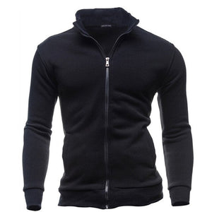 Men Sportswear Running Jacket Autumn Sports Clothes Hoodies Stand Collar Zipper Sweatshirt Men Outdoor Hoody Tracksuit Plus Size