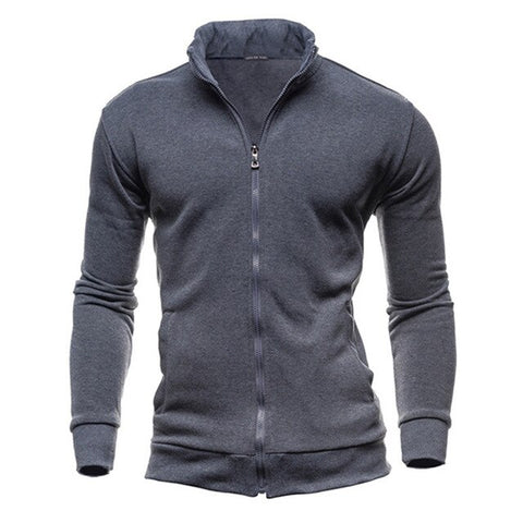 Men Sportswear Running Jacket Autumn Sports Clothes Hoodies Stand Collar Zipper Sweatshirt Men Outdoor Hoody Tracksuit Plus Size