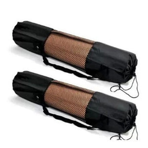 1PC Black Portable Yoga Mat Bag Polyester Nylon Mesh Black Backpack for Health Beautity Adjustable Sports Carry Bags