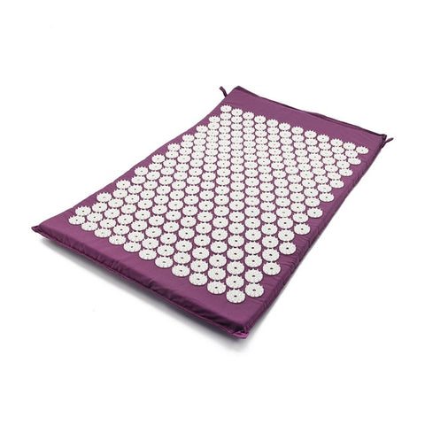 Yoga Acupressure Mat Pillow Massager & Relaxation Acupuncture Mat w/Bag-Relieve Head Back Foot Pain Stress Tension