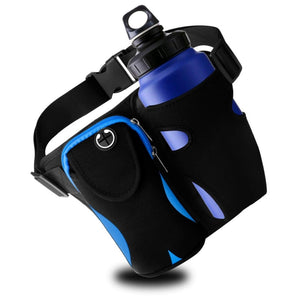 Jeebel Running Belt Adjustable Waist Pack with Bottle Holder Waterproof Phone Bag Outdoor Climbing Hiking Sports Pouch Jogging