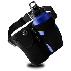 Jeebel Running Belt Adjustable Waist Pack with Bottle Holder Waterproof Phone Bag Outdoor Climbing Hiking Sports Pouch Jogging