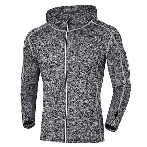 Warm With Velvet Men's Running Jacket Sports fitness Long sleeves Hooded Jackets Outdoor Training Run Jogging Clothing Sporswear