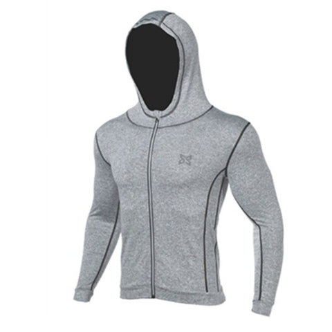 Compression Men Running Jackets Quick Dry Hooded Sports Soccer Training Shirt Football Basketball Gym Fitness Jackets Reflective