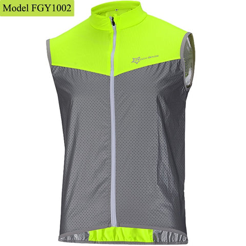 ROCKBROS Reflective Safety Vest Sleeveless Cycling Vest Jacket Windproof Bike Clothing Bicycle Jersey Coat Chaleco Ciclismo
