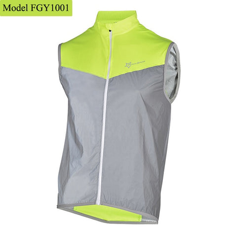 ROCKBROS Reflective Safety Vest Sleeveless Cycling Vest Jacket Windproof Bike Clothing Bicycle Jersey Coat Chaleco Ciclismo