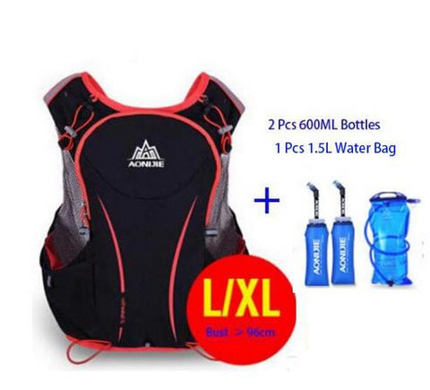 AONIJIE 5L Women Men Bag Marathon Hydration Vest Pack for 1.5L Water Bag Cycling Hiking Bag Outdoor Sport Running Backpack