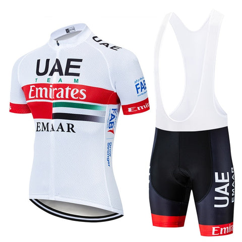 2019 Team UAE Cycling Jerseys Bike Wear clothes Quick-Dry bib gel Sets Clothing Ropa Ciclismo uniformes Maillot Sport Wear