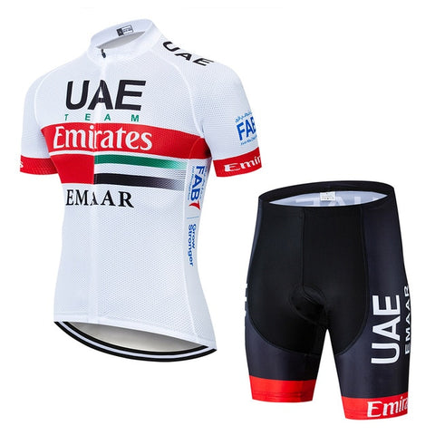 2019 Team UAE Cycling Jerseys Bike Wear clothes Quick-Dry bib gel Sets Clothing Ropa Ciclismo uniformes Maillot Sport Wear