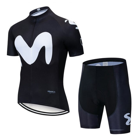 2019 Movistaring Team short-sleeved cycling Jersey suit bib roa ciclismo bicycle suit MTB bicycle Jersey uniform men's clothing