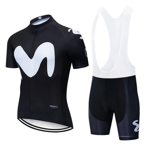 2019 Movistaring Team short-sleeved cycling Jersey suit bib roa ciclismo bicycle suit MTB bicycle Jersey uniform men's clothing