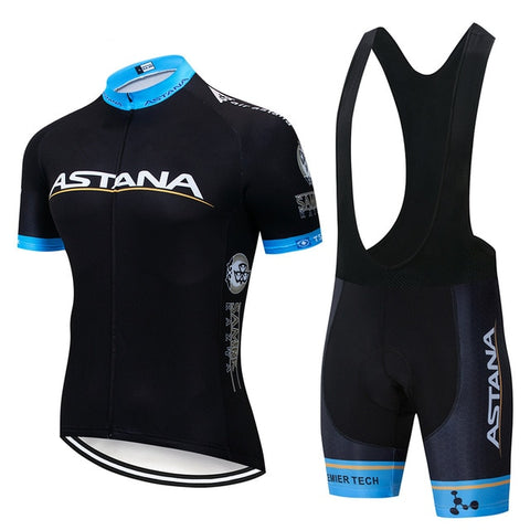 2019 Team ASTANA Cycling Clothing Set Mens Bicycle Maillot MTB Racing Ropa Ciclismo Summer Hombre Roupa Bike Jersey