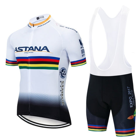 2019 Team ASTANA Cycling Clothing Set Mens Bicycle Maillot MTB Racing Ropa Ciclismo Summer Hombre Roupa Bike Jersey