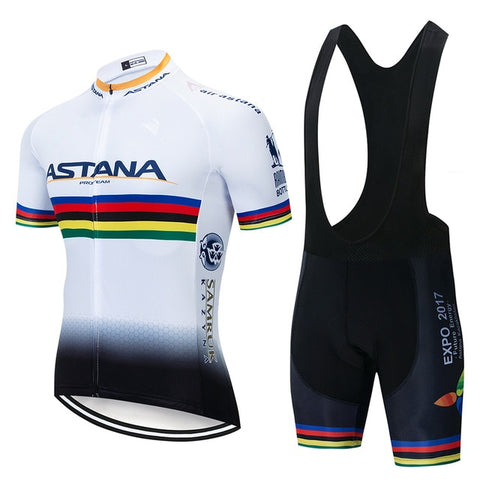 2019 Team ASTANA Cycling Clothing Set Mens Bicycle Maillot MTB Racing Ropa Ciclismo Summer Hombre Roupa Bike Jersey